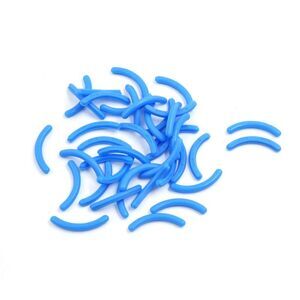 40pcs Soft Rubber Cosmetic Makeup Eyelash Curler Refill Replace Pads Blue